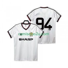 Camisolas de futebol Manchester United 94 1983 1984 Retro Equipamento Alternativa Manga Curta